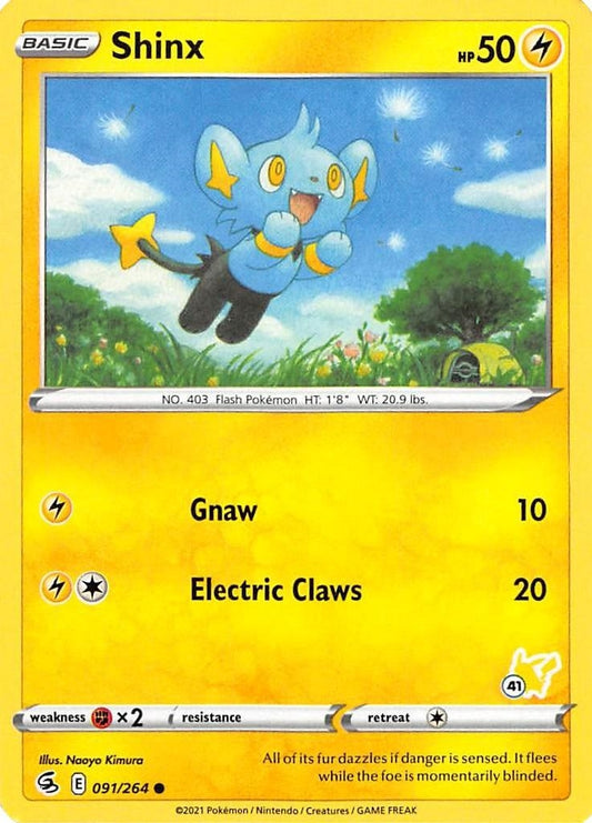 Image for Shinx - 091/264 (#41 Pikachu Stamped) (091/264) (Battle Academy 2022) - Pokemon