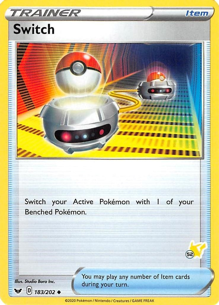Image for Switch - 183/202 (#52 Pikachu Stamped) (183/202) (Battle Academy 2022) - Pokemon
