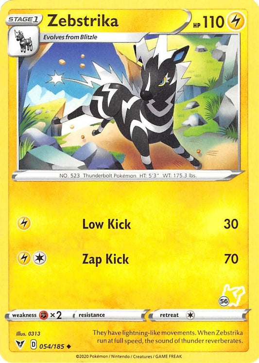 Image for Zebstrika - 054/185 (#56 Pikachu Stamped) (054/185) (Battle Academy 2022) - Pokemon