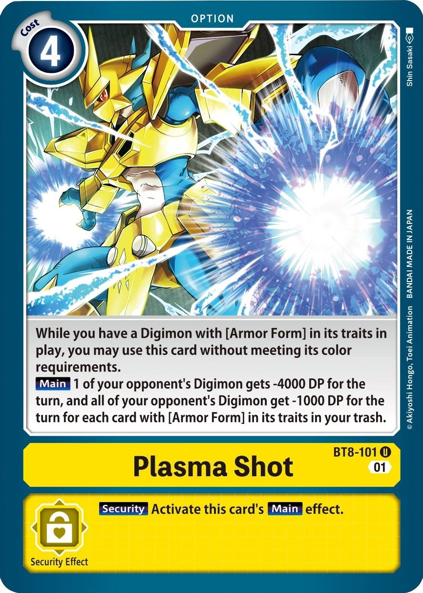 Image for Plasma Shot (BT8-101 U) (New Awakening) - Digimon Card Game