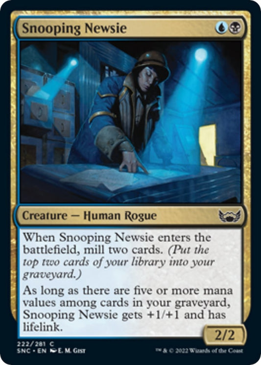 Image for Snooping Newsie (222) (Streets of New Capenna) - Magic: The Gathering