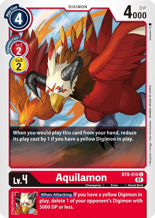 Image for Aquilamon (BT8-010 C) (New Awakening) - Digimon Card Game