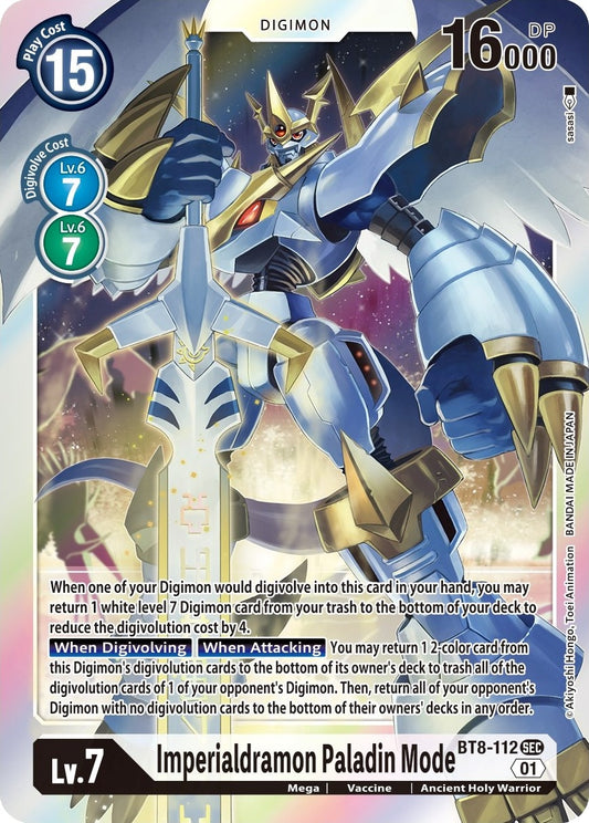 Image for Imperialdramon Paladin Mode (BT8-112 SEC) (New Awakening) - Digimon Card Game