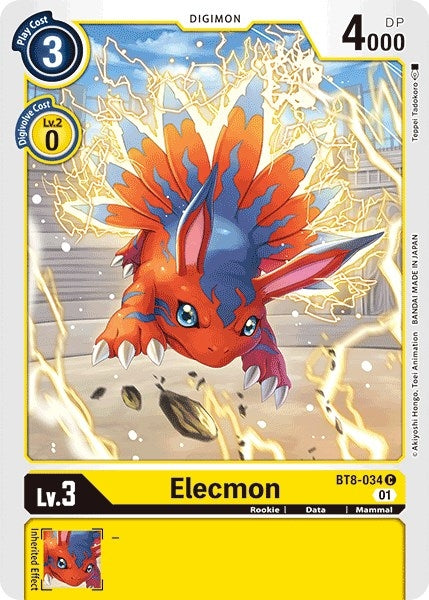 Image for Elecmon (BT8-034 C) (New Awakening) - Digimon Card Game