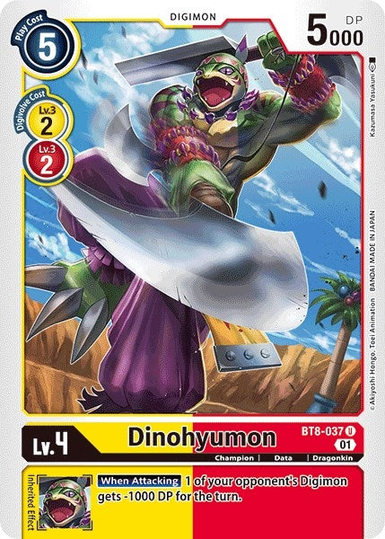 Image for Dinohyumon (BT8-037 U) (New Awakening) - Digimon Card Game