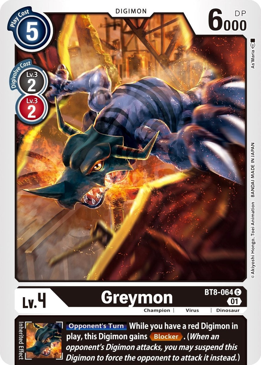 Image for Greymon (BT8-064 C) (New Awakening) - Digimon Card Game