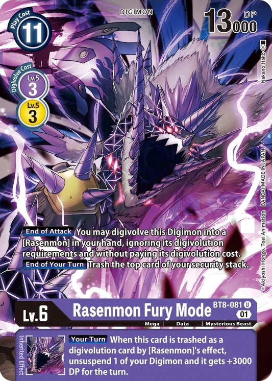 Image for Rasenmon Fury Mode (BT8-081 U) (New Awakening) - Digimon Card Game