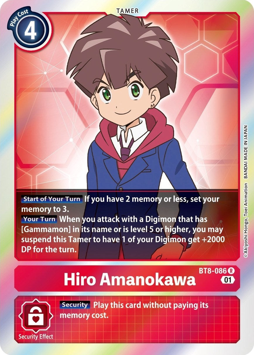 Image for Hiro Amanokawa (BT8-086 R) (New Awakening) - Digimon Card Game