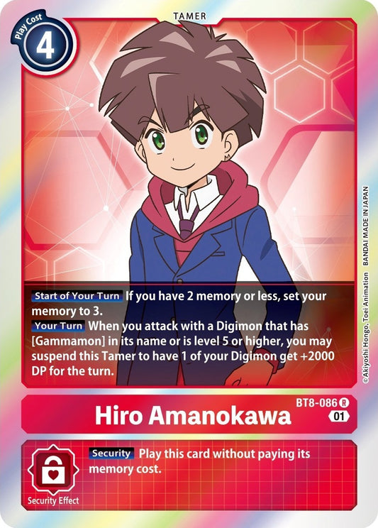 Image for Hiro Amanokawa (BT8-086 R) (New Awakening) - Digimon Card Game