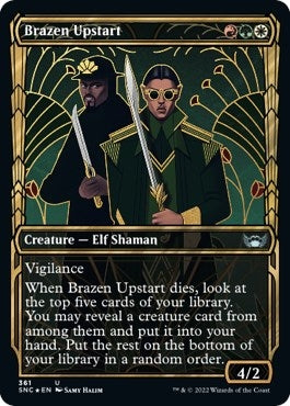 Image for Brazen Upstart (Gilded Foil) (361) (Streets of New Capenna) - Magic: The Gathering