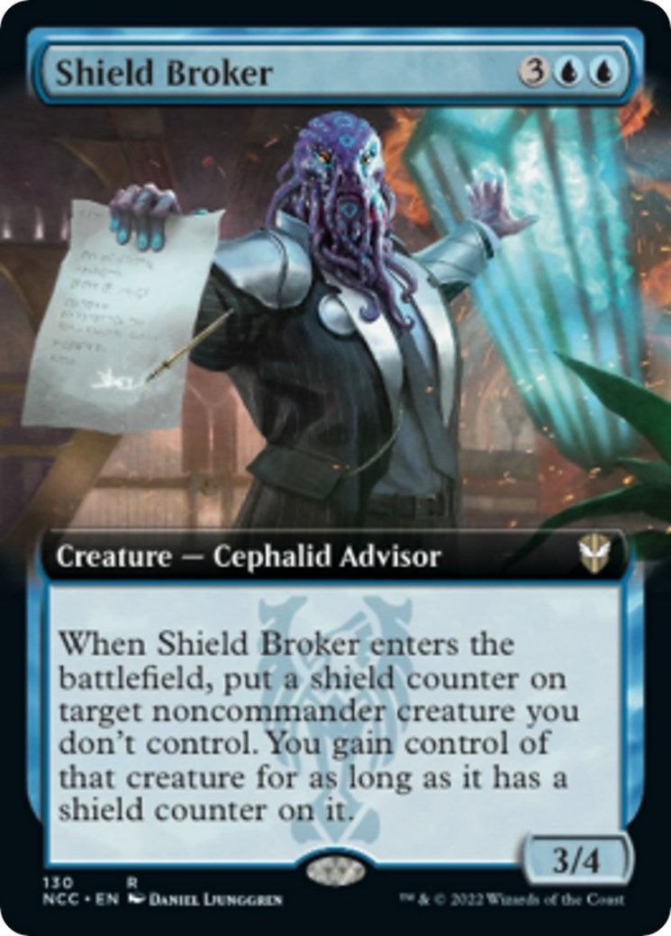Image for Shield Broker (Extended Art) (130) (Commander: Streets of New Capenna) - Magic: The Gathering