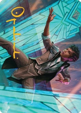 Image for Dapper Shieldmate Art Card (Gold-Stamped Signature) (2) (Art Series: Streets of New Capenna) - Magic: The Gathering