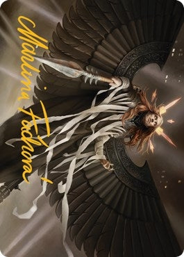 Image for Angel of Suffering Art Card (Gold-Stamped Signature) (16) (Art Series: Streets of New Capenna) - Magic: The Gathering
