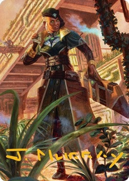 Image for Vivien on the Hunt Art Card (Gold-Stamped Signature) (22) (Art Series: Streets of New Capenna) - Magic: The Gathering