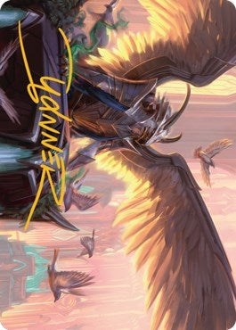 Image for Falco Spara, Pactweaver Art Card (25/81) (Gold-Stamped Signature) (25) (Art Series: Streets of New Capenna) - Magic: The Gathering