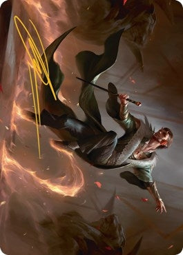 Image for Fleetfoot Dancer Art Card (Gold-Stamped Signature) (26) (Art Series: Streets of New Capenna) - Magic: The Gathering