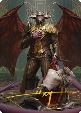 Image for Ob Nixilis, the Adversary Art Card (31/81) (Gold-Stamped Signature) (31) (Art Series: Streets of New Capenna) - Magic: The Gathering