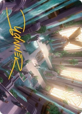 Image for Spara's Headquarters Art Card (Gold-Stamped Signature) (36) (Art Series: Streets of New Capenna) - Magic: The Gathering