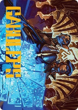 Image for Contractual Safeguard Art Card (Gold-Stamped Signature) (50) (Art Series: Streets of New Capenna) - Magic: The Gathering