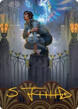 Image for Giada, Font of Hope Art Card (65/81) (Gold-Stamped Signature) (65) (Art Series: Streets of New Capenna) - Magic: The Gathering