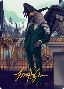 Image for Falco Spara, Pactweaver Art Card (67/81) (Gold-Stamped Signature) (67) (Art Series: Streets of New Capenna) - Magic: The Gathering