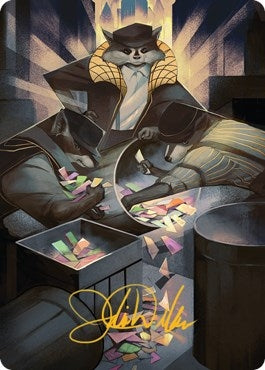 Image for Masked Bandits Art Card (Gold-Stamped Signature) (69) (Art Series: Streets of New Capenna) - Magic: The Gathering