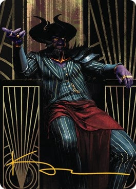 Image for Ob Nixilis, the Adversary Art Card (71/81) (Gold-Stamped Signature) (71) (Art Series: Streets of New Capenna) - Magic: The Gathering