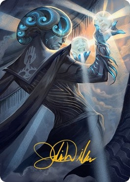 Image for Queza, Augur of Agonies Art Card (Gold-Stamped Signature) (75) (Art Series: Streets of New Capenna) - Magic: The Gathering