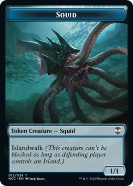 Image for Squid // Treasure (013) Double-Sided Token (12 // 13) (Commander: Streets of New Capenna) - Magic: The Gathering