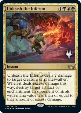 Image for Unleash the Inferno (229) (Promo Pack: Streets of New Capenna) - Magic: The Gathering