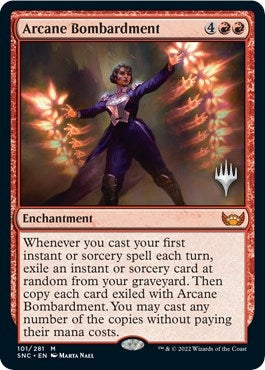 Image for Arcane Bombardment (101) (Promo Pack: Streets of New Capenna) - Magic: The Gathering