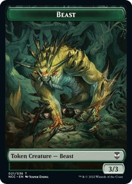 Image for Beast // Saproling Double-Sided Token (21 // 28) (Commander: Streets of New Capenna) - Magic: The Gathering