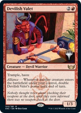 Image for Devilish Valet (105) (Promo Pack: Streets of New Capenna) - Magic: The Gathering