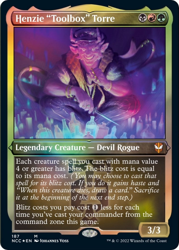Image for Henzie "Toolbox" Torre (Display Commander) - Thick Stock (187) (Commander: Streets of New Capenna) - Magic: The Gathering