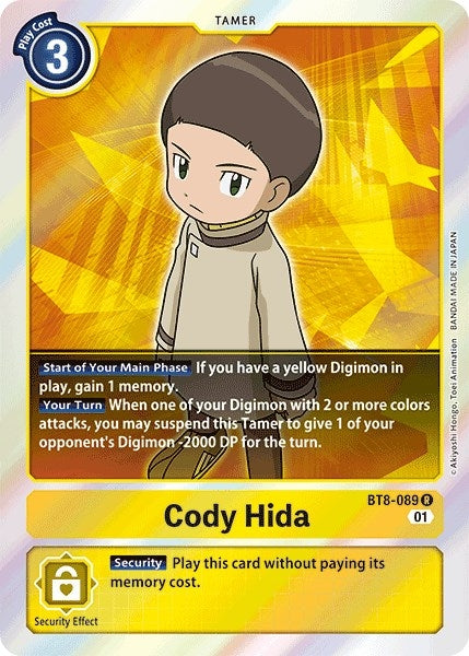 Image for Cody Hida (BT8-089 R) (New Awakening) - Digimon Card Game