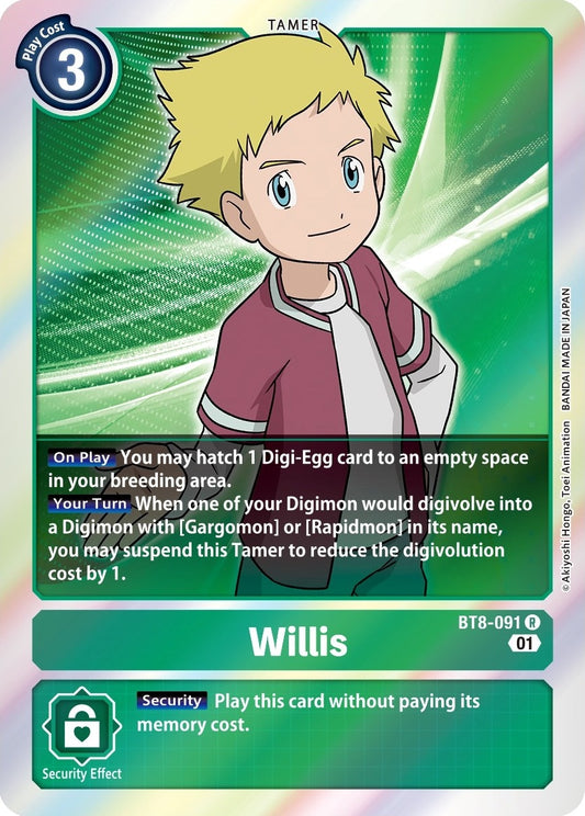 Image for Willis (BT8-091 R) (New Awakening) - Digimon Card Game