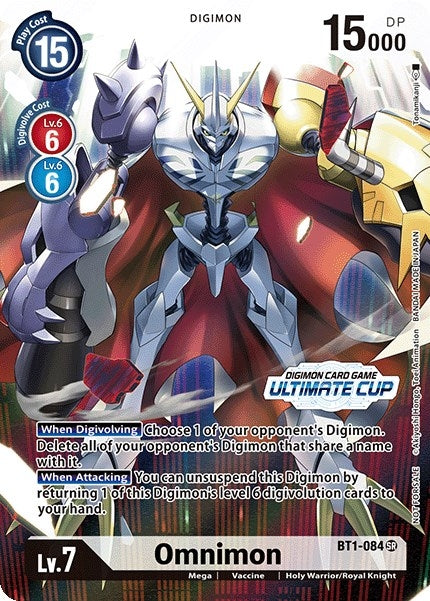 Image for Omnimon - BT1-084 (Ultimate Cup 2022) (BT1-084 SR) (Release Special Booster 1.0) - Digimon Card Game