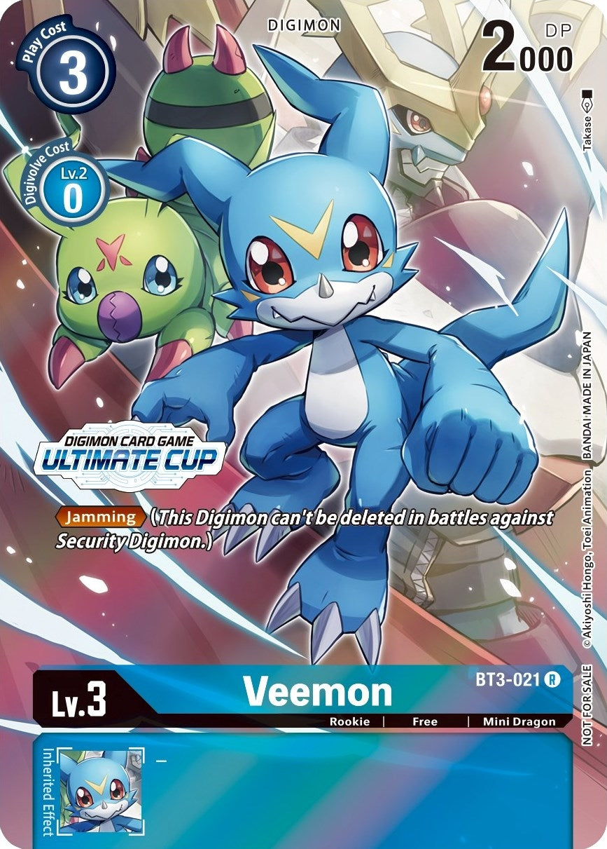 Image for Veemon - BT3-021 (Ultimate Cup 2022) (BT3-021 R) (Release Special Booster 1.0) - Digimon Card Game