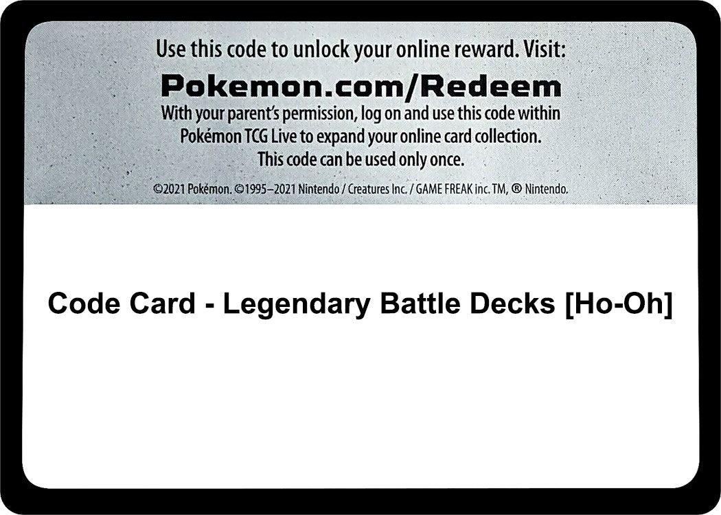 Image for Code Card - Legendary Battle Decks [Ho-Oh] (SM - Guardians Rising) - Pokemon