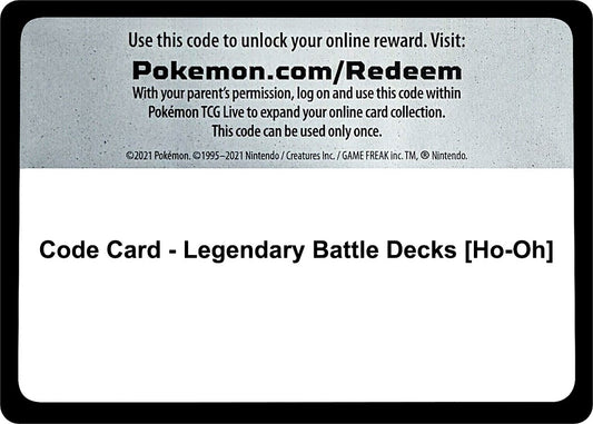 Image for Code Card - Legendary Battle Decks [Ho-Oh] (SM - Guardians Rising) - Pokemon