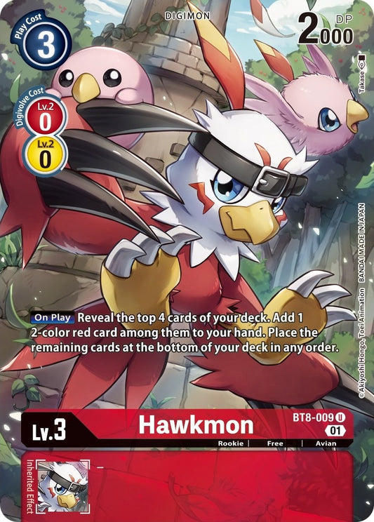 Image for Hawkmon (Alternate Art) (BT8-009 U) (New Awakening) - Digimon Card Game