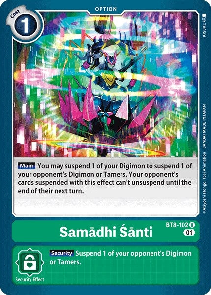 Image for Samadhi Santi (BT8-102 U) (New Awakening) - Digimon Card Game
