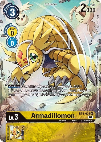 Image for Armadillomon (Alternate Art) (BT8-033 U) (New Awakening) - Digimon Card Game
