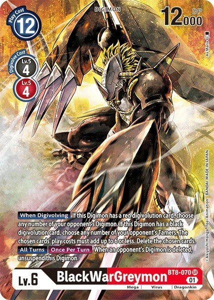 Image for BlackWarGreymon (Alternate Art) (BT8-070 SR) (New Awakening) - Digimon Card Game