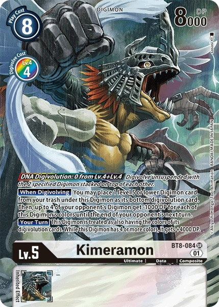 Image for Kimeramon (Alternate Art) (BT8-084 SR) (New Awakening) - Digimon Card Game