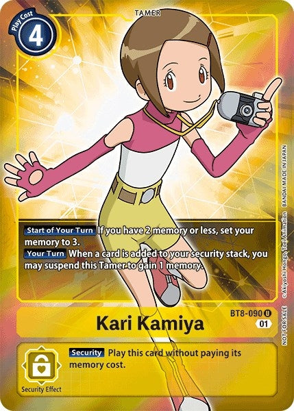 Image for Kari Kamiya (Box Topper) (BT8-090 U) (New Awakening) - Digimon Card Game