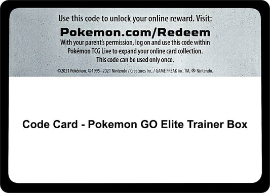 Image for Code Card - Pokemon GO Elite Trainer Box (Pokemon GO) - Pokemon