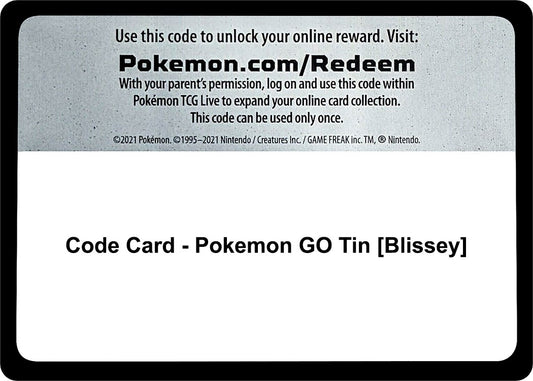 Image for Code Card - Pokemon GO Tin [Blissey] (Pokemon GO) - Pokemon
