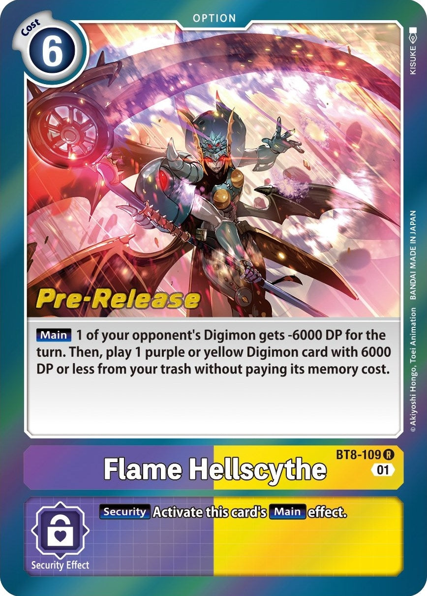Image for Flame Hellscythe (BT8-109 R) (New Awakening Pre-Release Cards) - Digimon Card Game