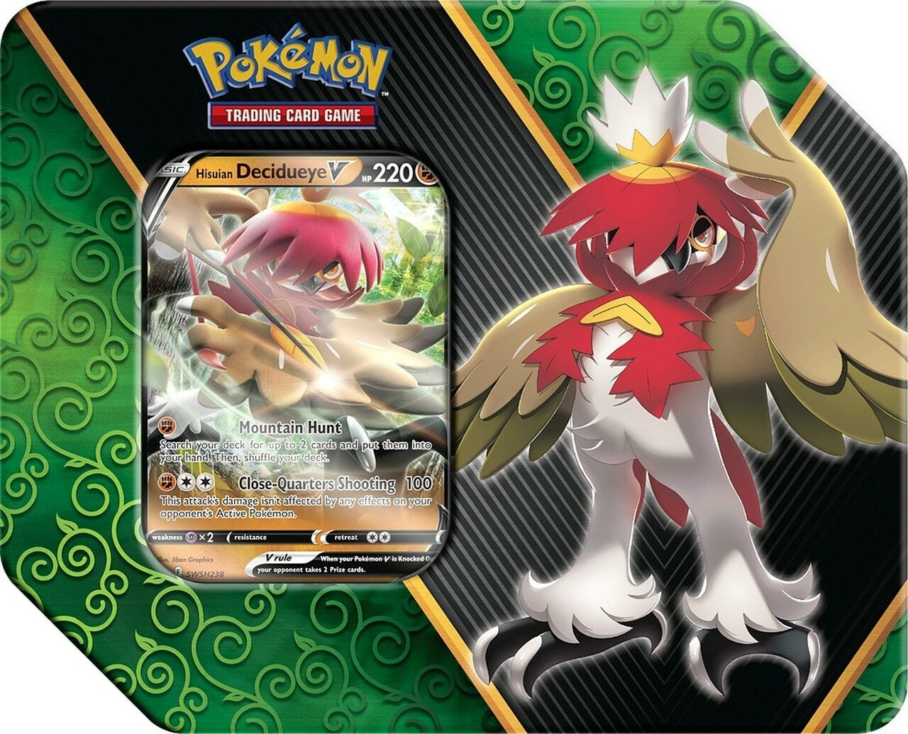 Image for Divergent Powers Tin [Hisuian Decidueye V] - Pokemon